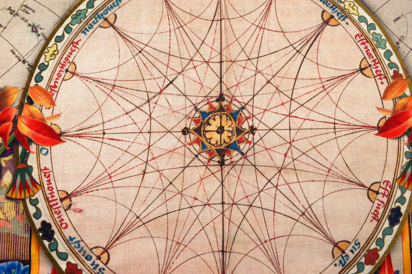 world map fabric, Quilting  panel, cotton fabric, Robert Kaufman, Library of Rarities - The Quilt Sanctuary