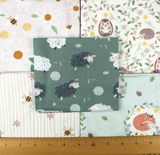 Woodland Creatures Fabric Bundle - Quilting Cotton - The Quilt Sanctuary