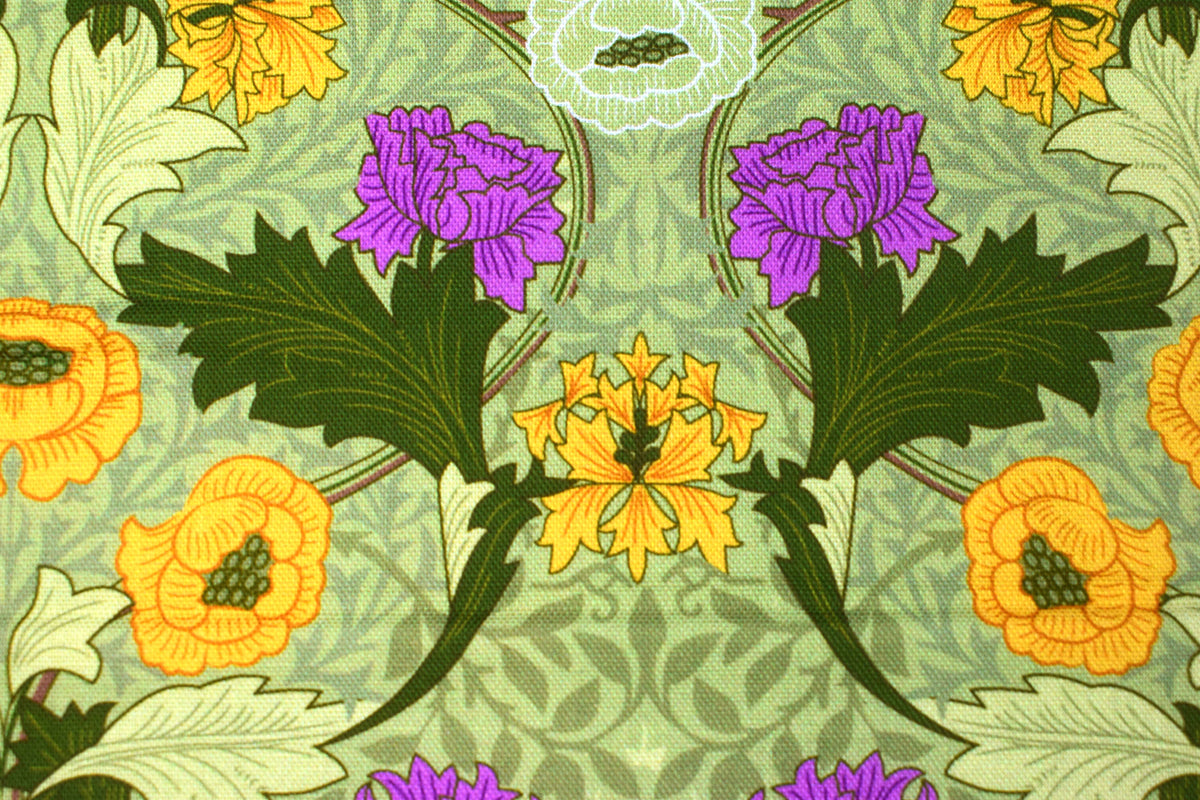 William Morris Olive Orchard, Myrtle cotton Quilting Fabric  - Price by the Half Metre