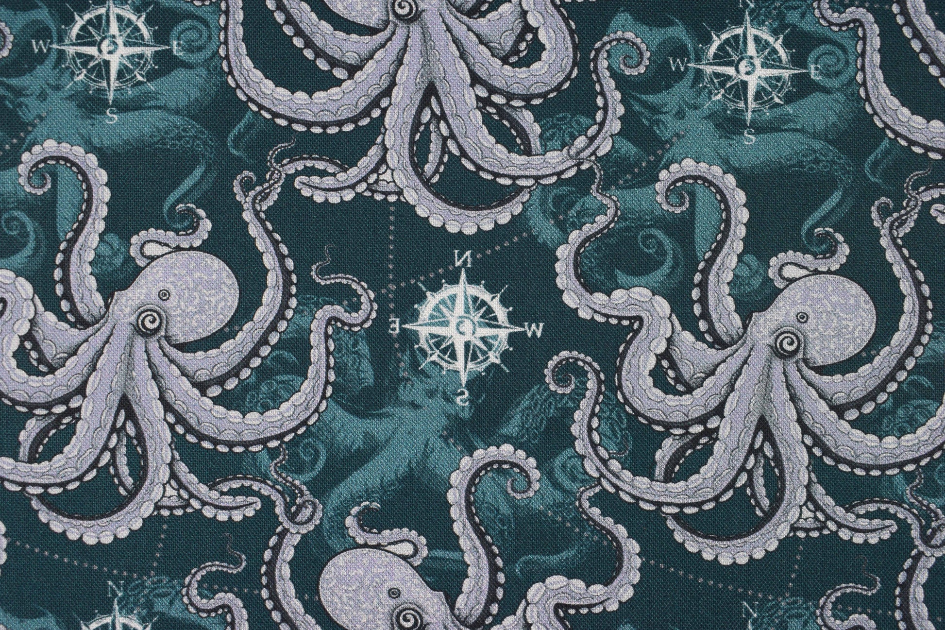 Octopus Cotton Quilting Fabric - Price by Half Metre - The Quilt Sanctuary