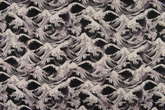 Waves Cotton Quilting Fabric, tempest Tide - Price by Half Metre - The Quilt Sanctuary