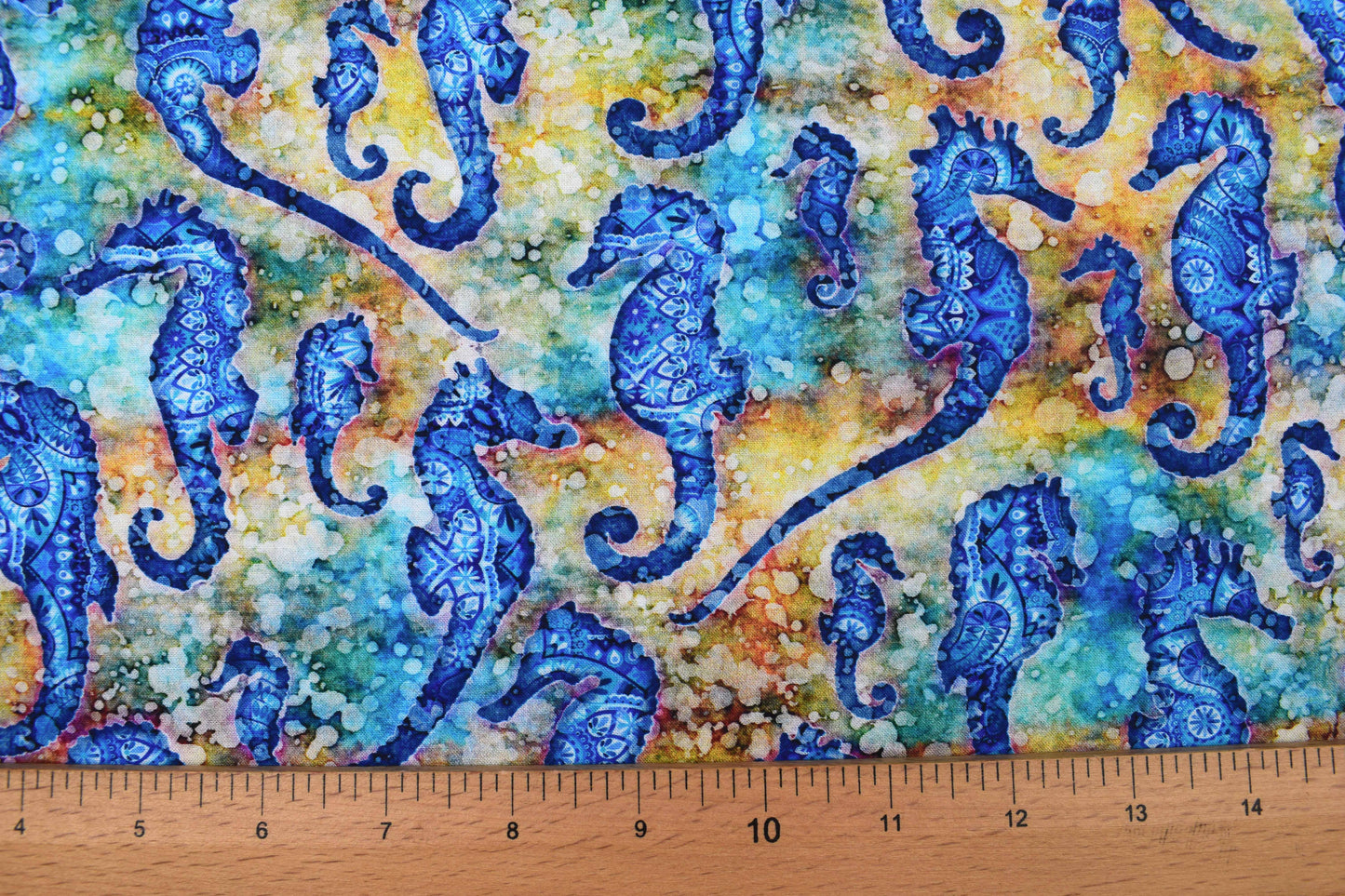 Seahorse Fabric, Quilting fabric, cotton fabric, Oceana -  Price by the Half Metre
