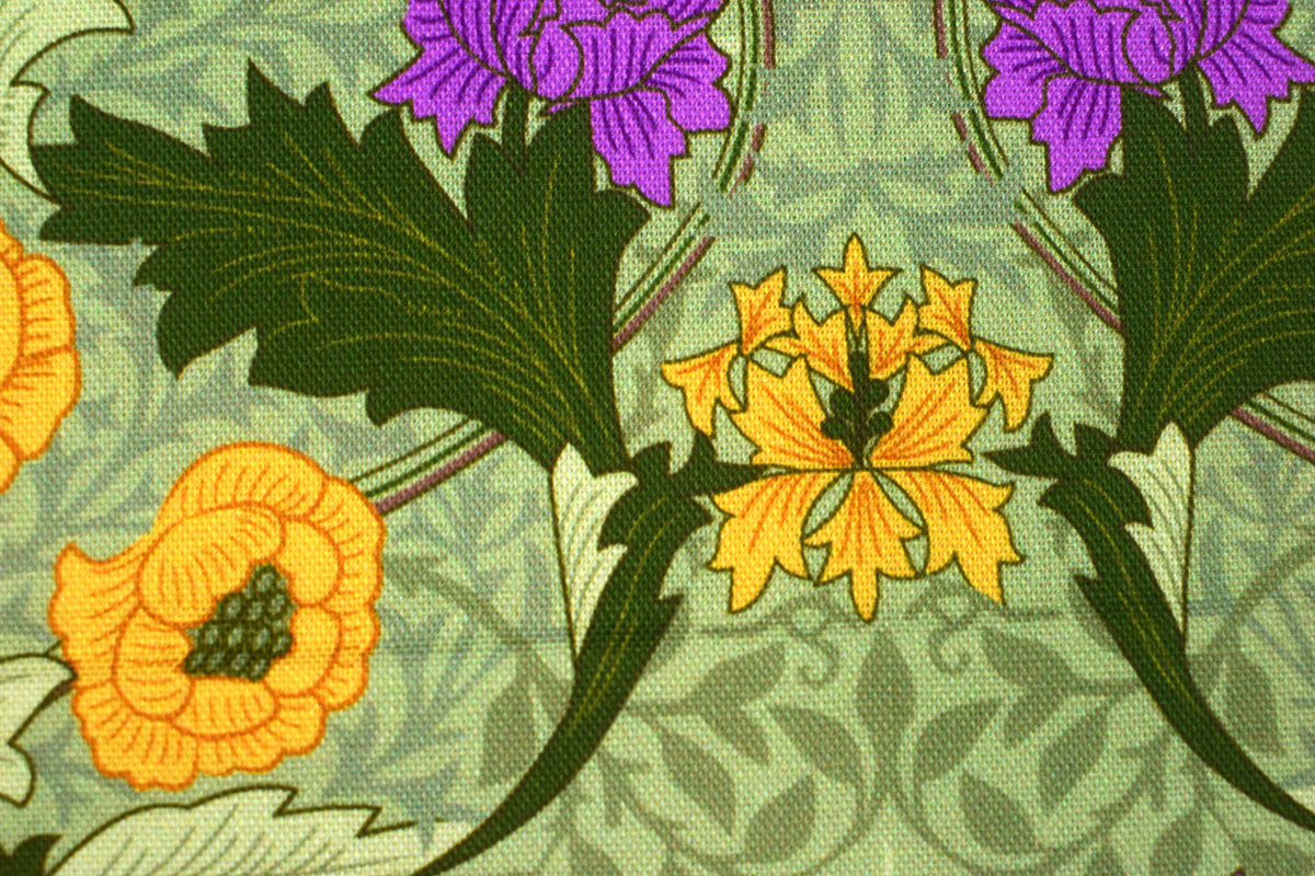 William Morris Olive Orchard, Myrtle cotton Quilting Fabric  - Price by the Half Metre