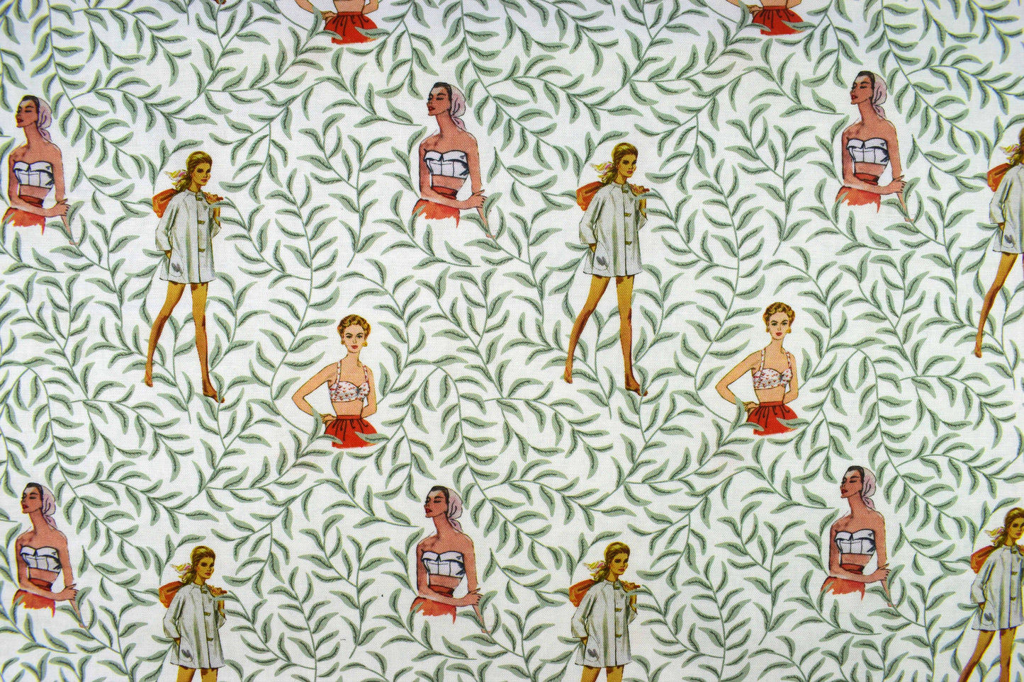 Beach Girls and Vine Quilting Fabric -  Price by the Half Metre