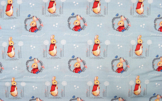 Flopsy Mopsy quilting fabric, Peter Rabbit, Beatrix Potter -  Price by the Half Metre - The Quilt Sanctuary