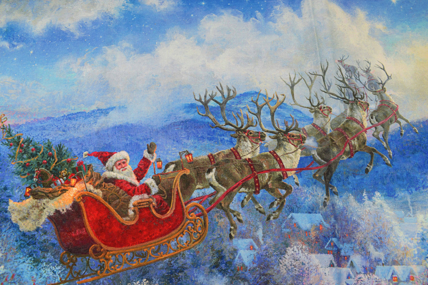 Night before Christmas  fabric panel, cotton Quilting  panel - The Quilt Sanctuary