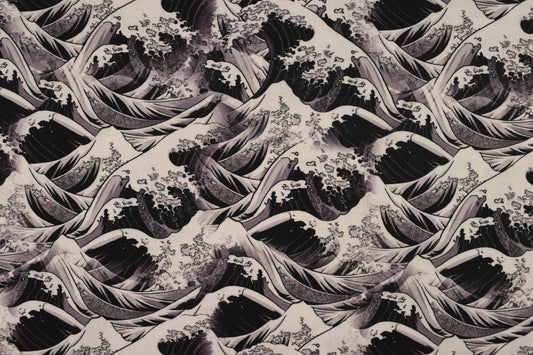 Waves Cotton Quilting Fabric, tempest Tide - Price by Half Metre - The Quilt Sanctuary
