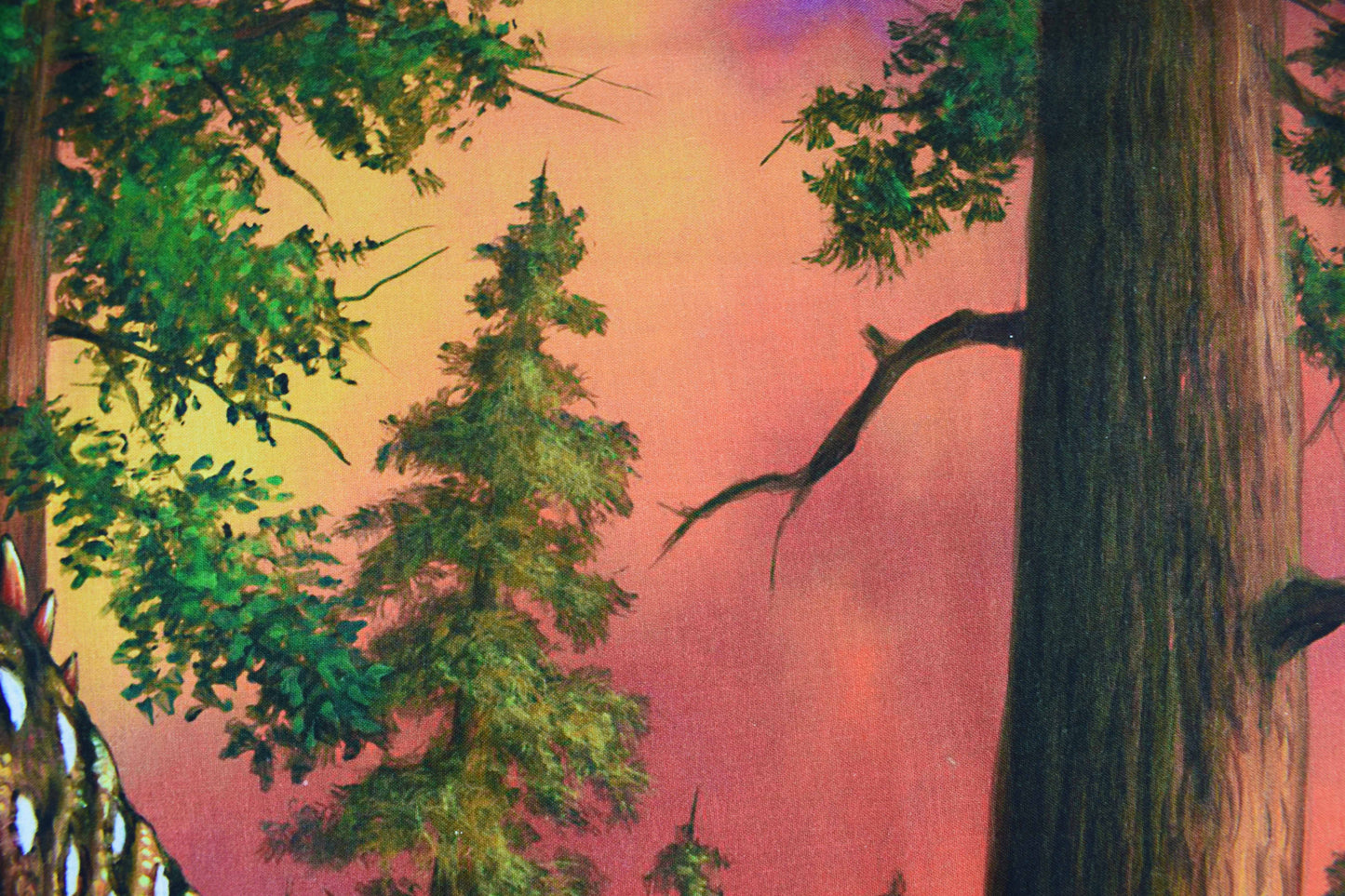 Dinosaur fabric panel, Quilting  panel,  digital panel, battling dinosaurs, T-rex - The Quilt Sanctuary