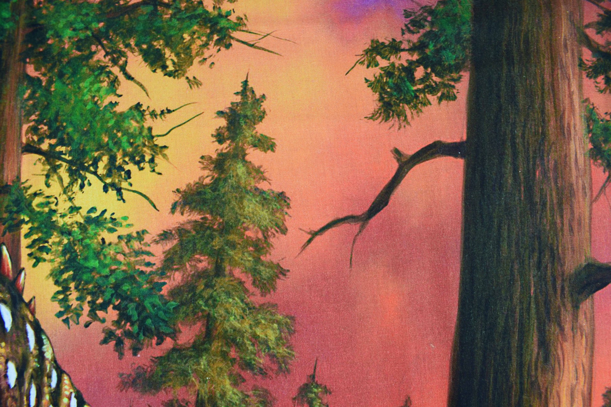 Dinosaur fabric panel, Quilting  panel,  digital panel, battling dinosaurs, T-rex - The Quilt Sanctuary