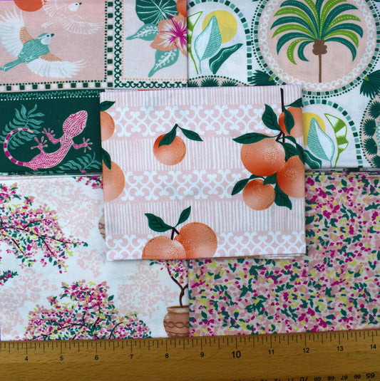 Mediterranean Medley fat Quarter Bundle, Cotton quilting fabric - The Quilt Sanctuary
