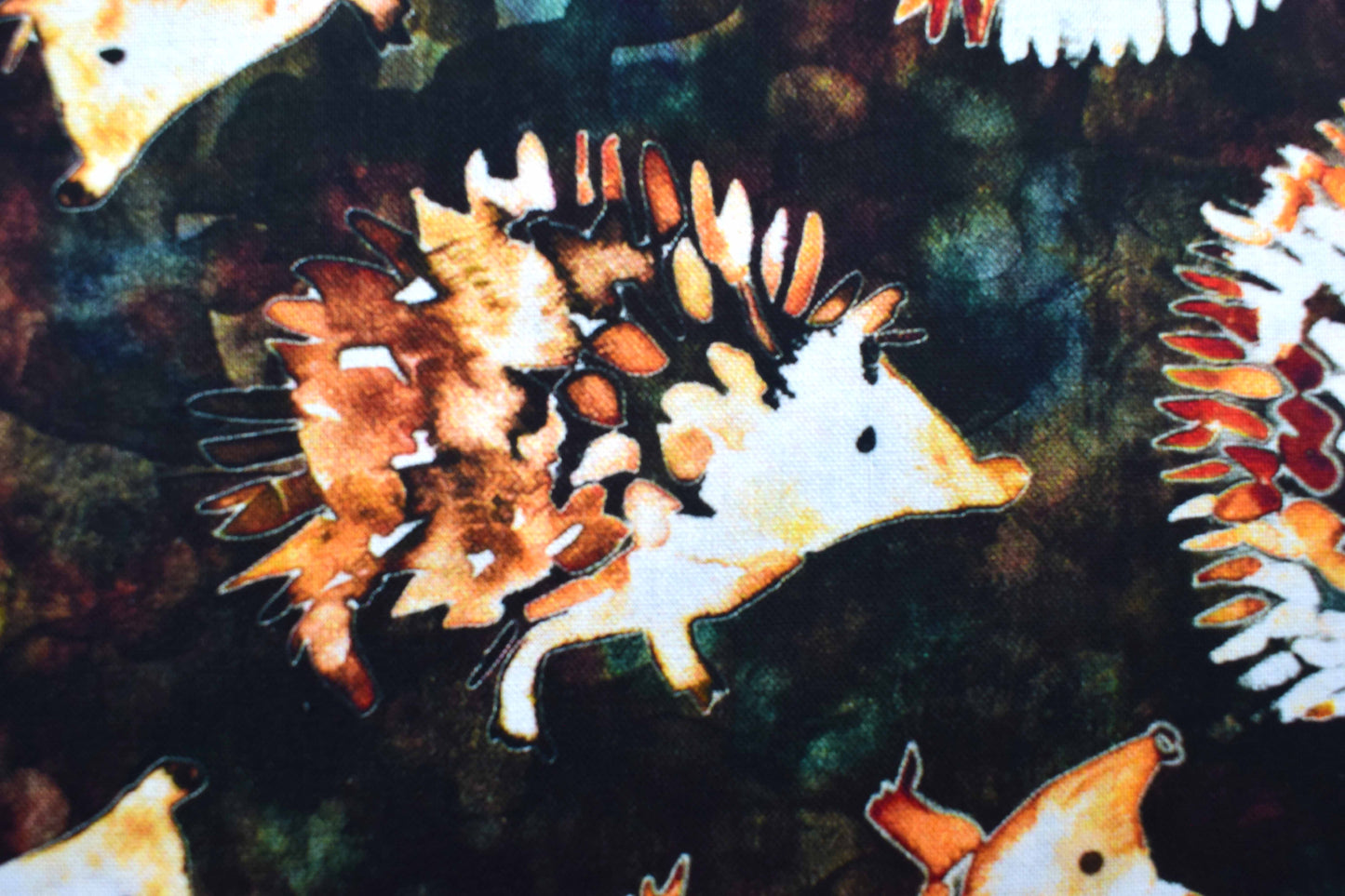Hedgehog fabric, Quilting fabric, cotton fabric -  Price by the Half Metre