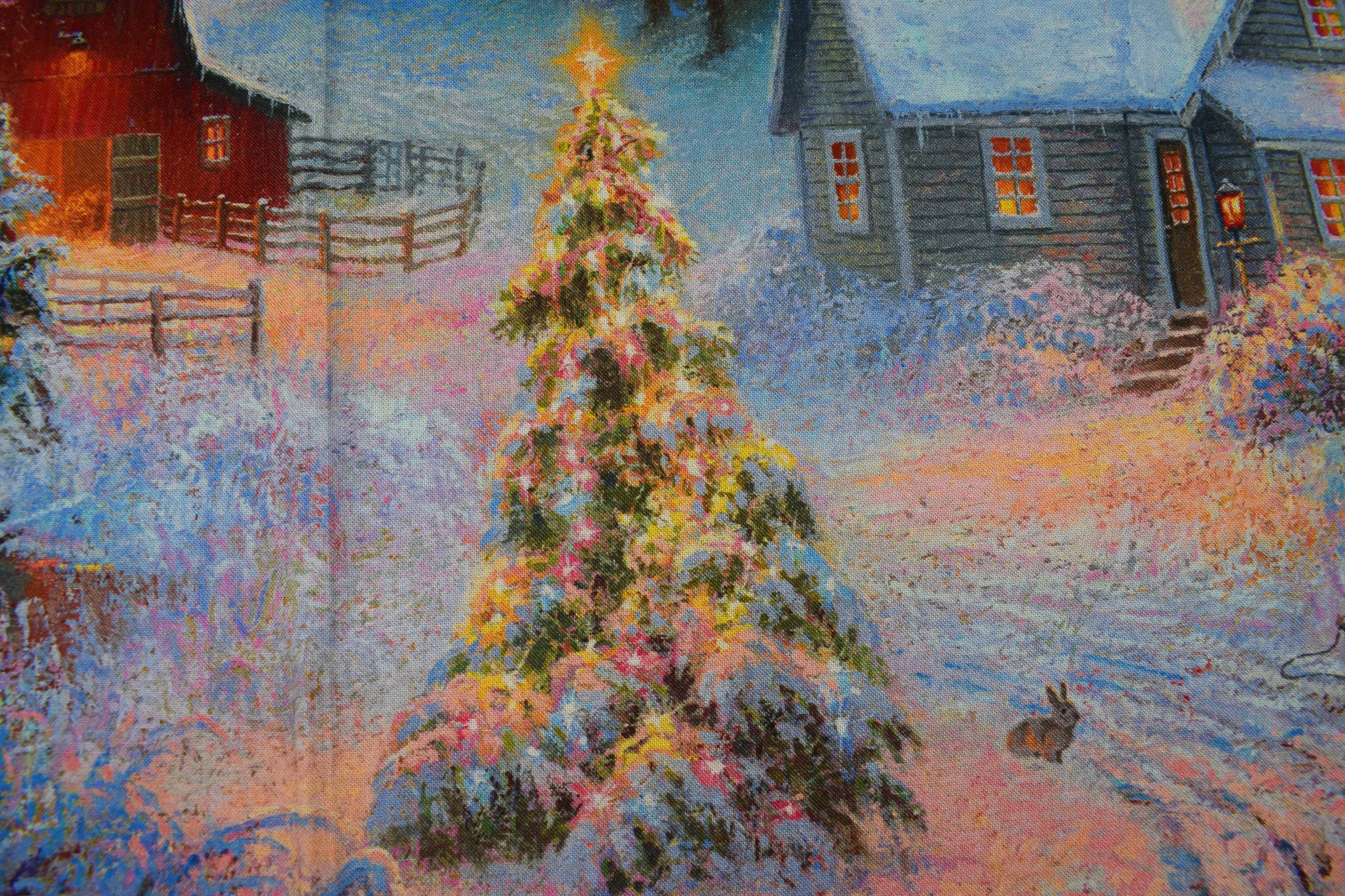 Night before Christmas  fabric panel, cotton Quilting  panel - The Quilt Sanctuary