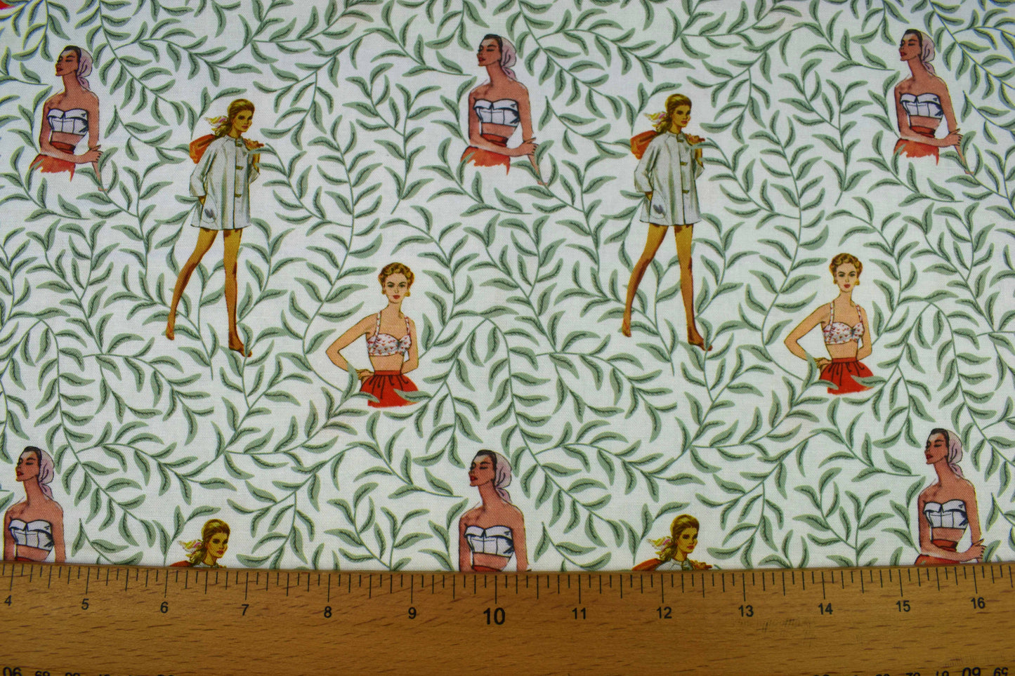 Beach Girls and Vine Quilting Fabric -  Price by the Half Metre
