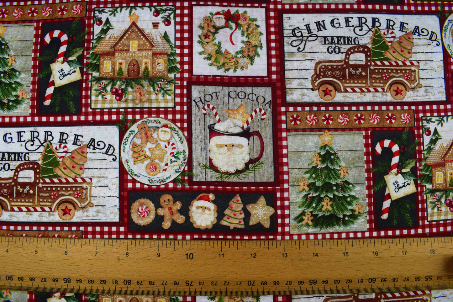 Gingerbread Holiday Cotton Fabric -  Price by the Half Metre