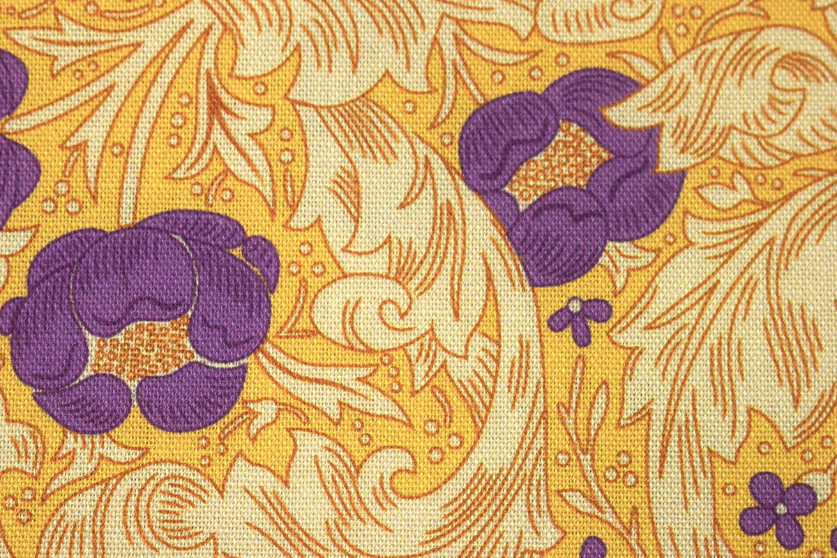 William Morris Bachelor’s Button Floral Quilting Fabric – Olive Orchard  - Price by the Half Metre