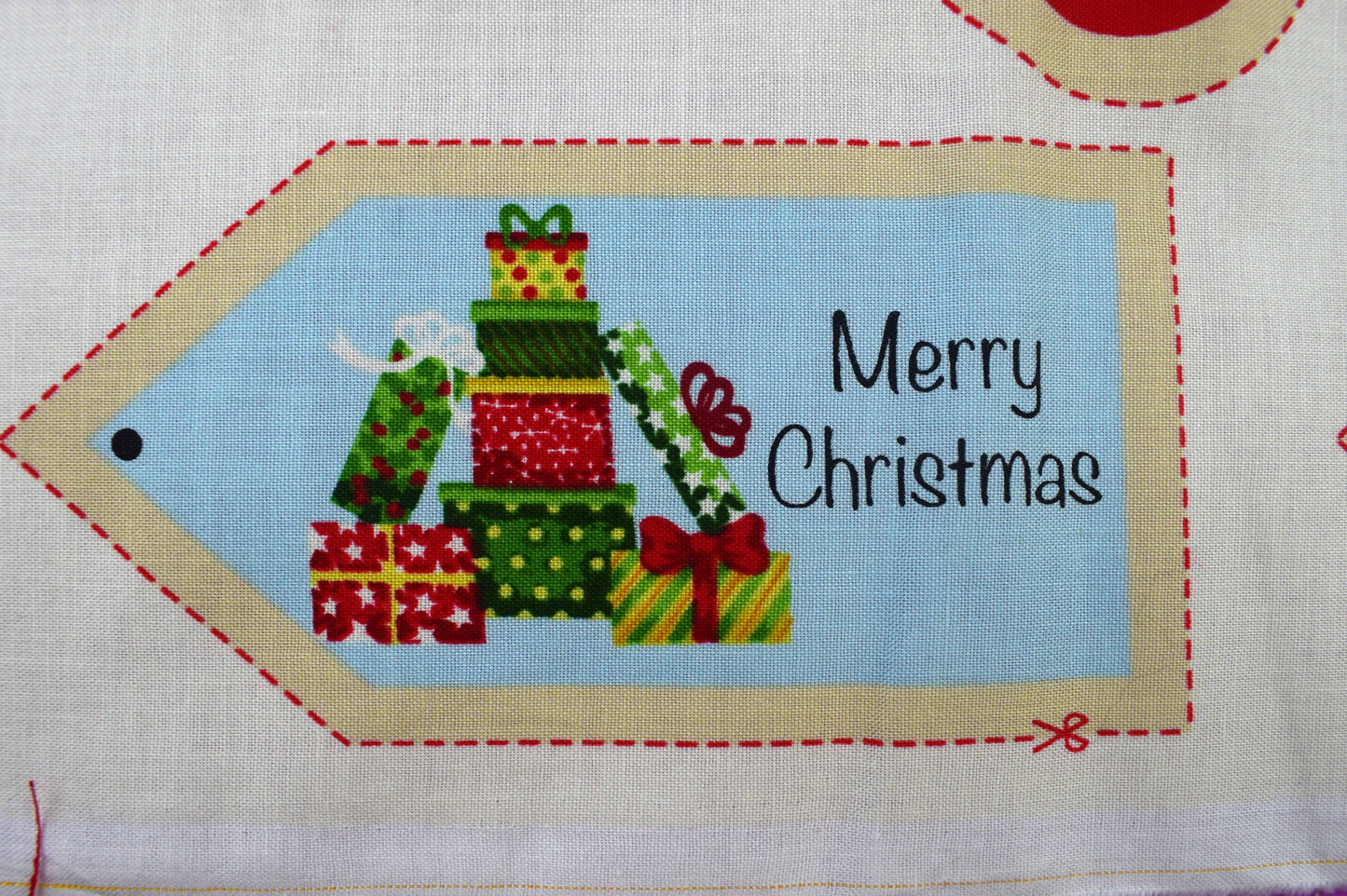 Christmas Stocking fabric advent panel, re-usable advent calendar