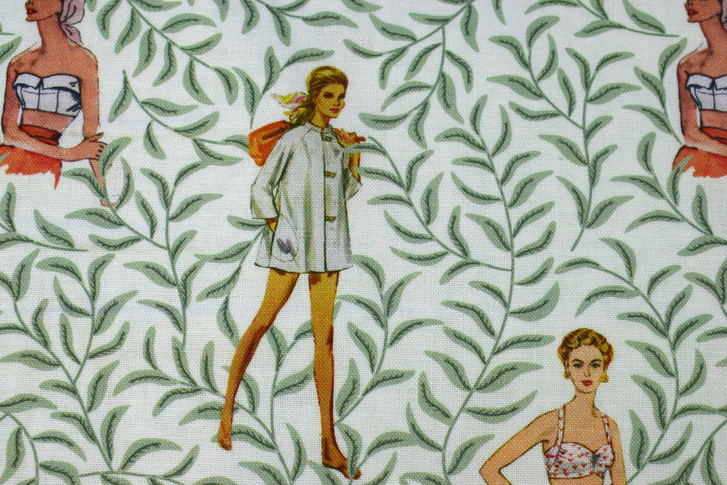 Beach Girls and Vine Quilting Fabric -  Price by the Half Metre