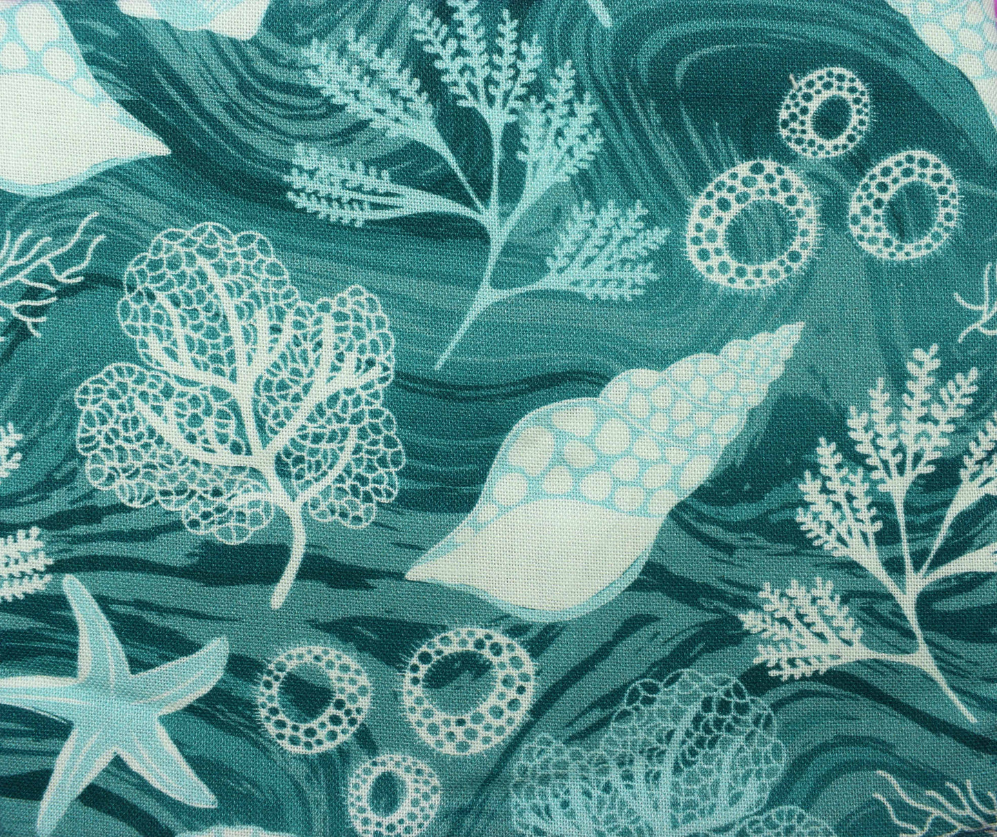 Coral Reef fat Quarter Bundle, Tranquil Shores, quilting fabric - The Quilt Sanctuary