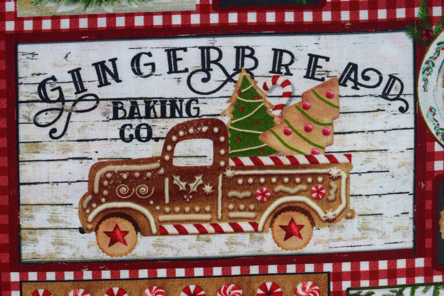 Gingerbread Holiday Cotton Fabric -  Price by the Half Metre