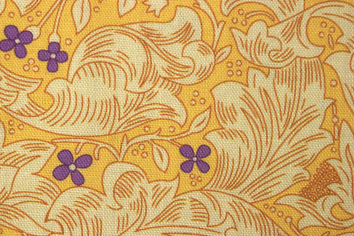 William Morris Bachelor’s Button Floral Quilting Fabric – Olive Orchard  - Price by the Half Metre