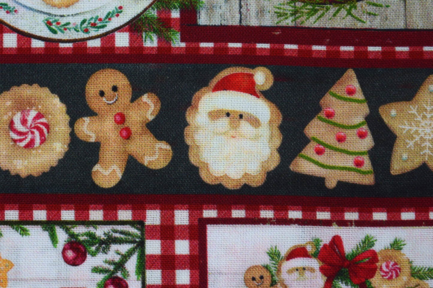Gingerbread Holiday Cotton Fabric -  Price by the Half Metre