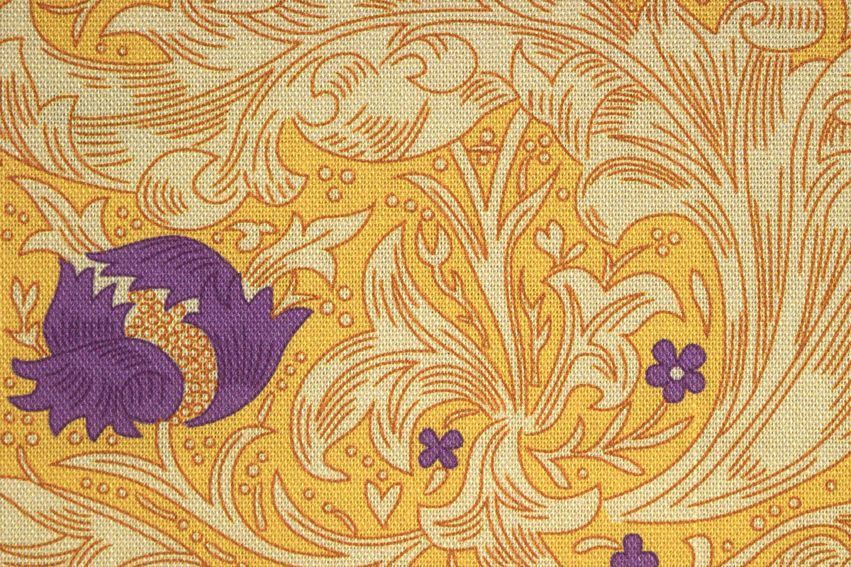 William Morris Bachelor’s Button Floral Quilting Fabric – Olive Orchard  - Price by the Half Metre
