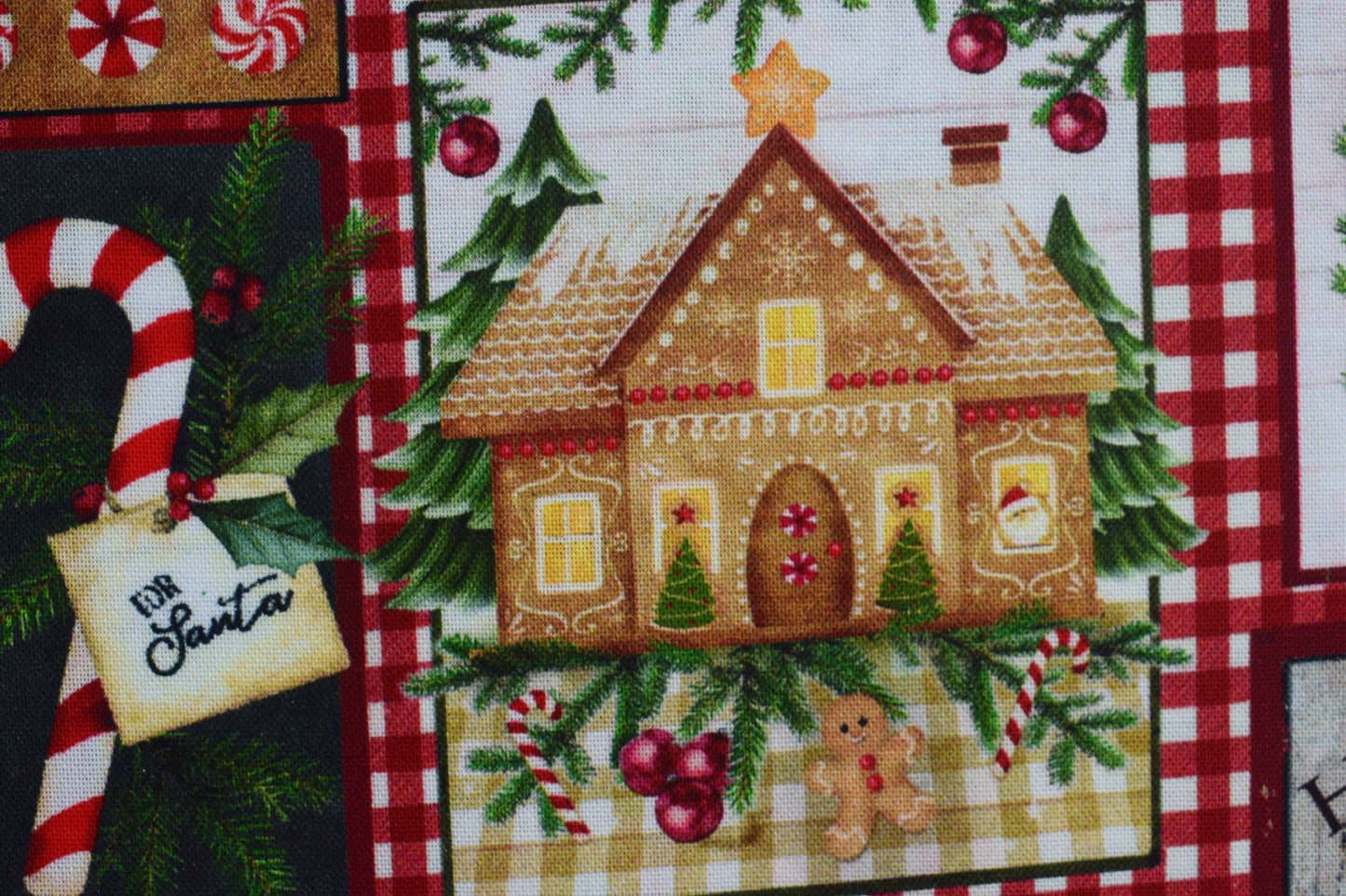 Gingerbread Holiday Cotton Fabric -  Price by the Half Metre