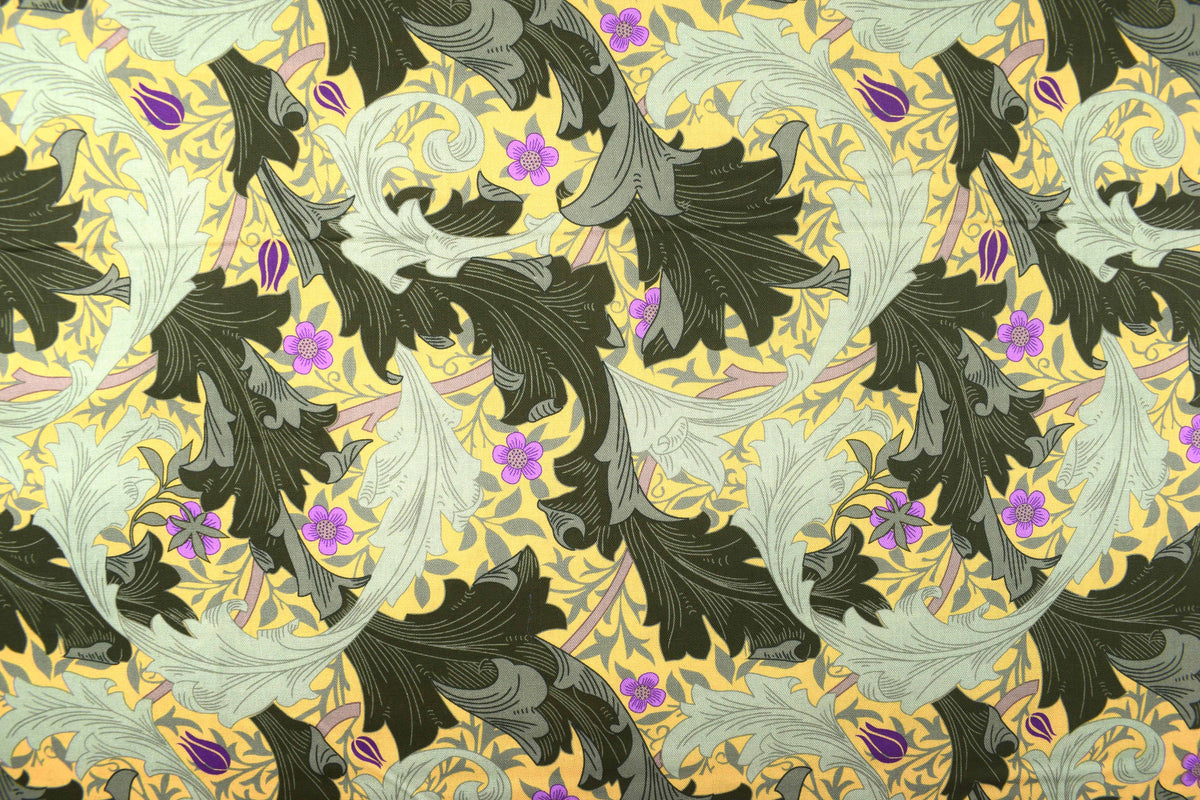 William Morris Granville cotton Quilting Fabric – Olive Orchard  - Price by the Half Metre