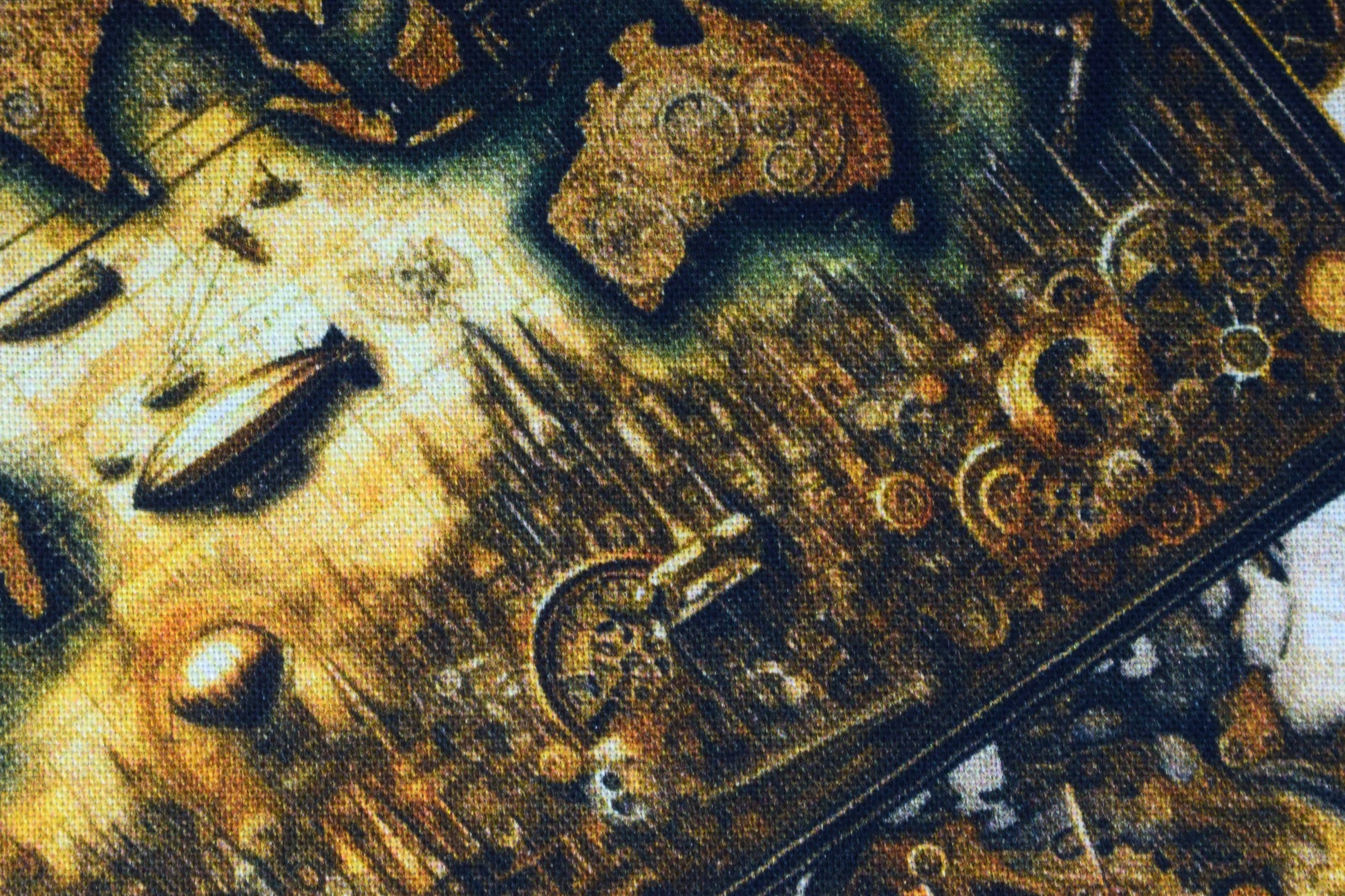 Steampunk World Map Quilting Fabric, -  Price by the Half Metre - The Quilt Sanctuary