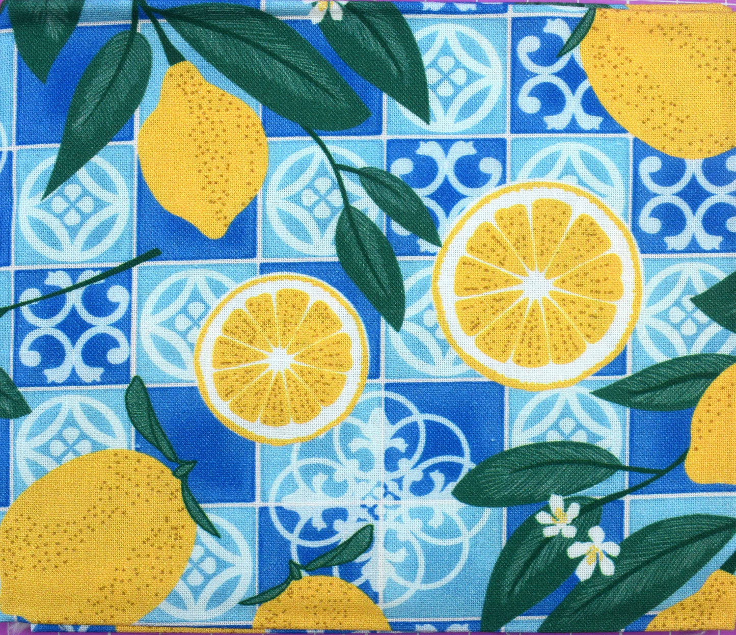 Mediterranean Tropical Cotton Fat Quarter Bundle – Birds Lemons Geckos Prints
