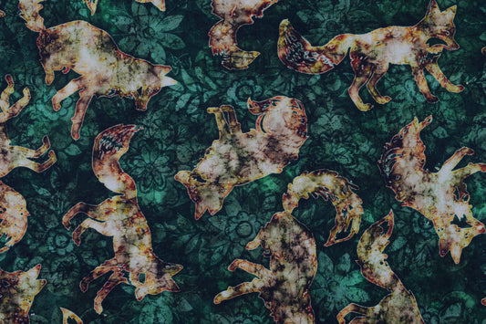 Wild Wood fox fabric, Quilting fabric, cotton fabric -  Price by the Half Metre