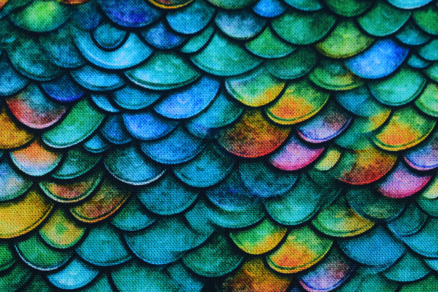 Green Dragon scales fabric , Quilting fabric, Dragon Song -  Price by the Half Metre