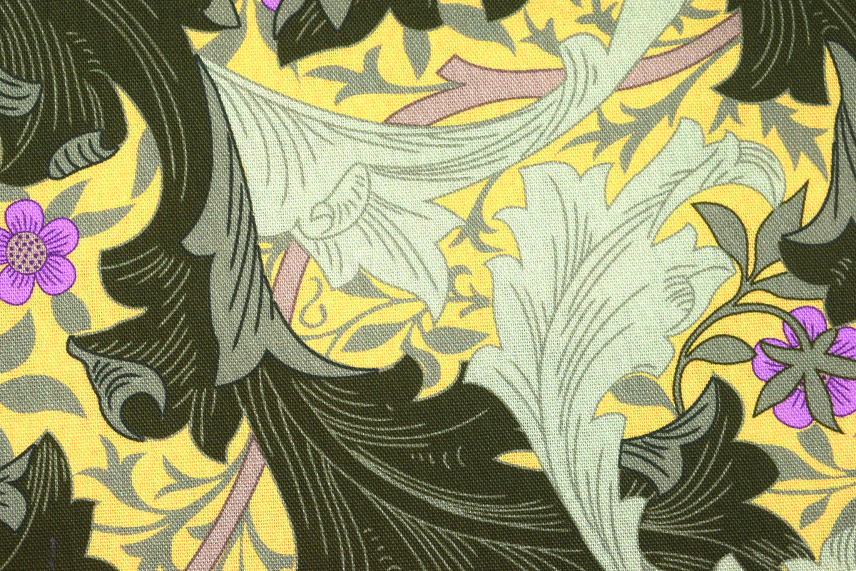 William Morris Granville cotton Quilting Fabric – Olive Orchard  - Price by the Half Metre