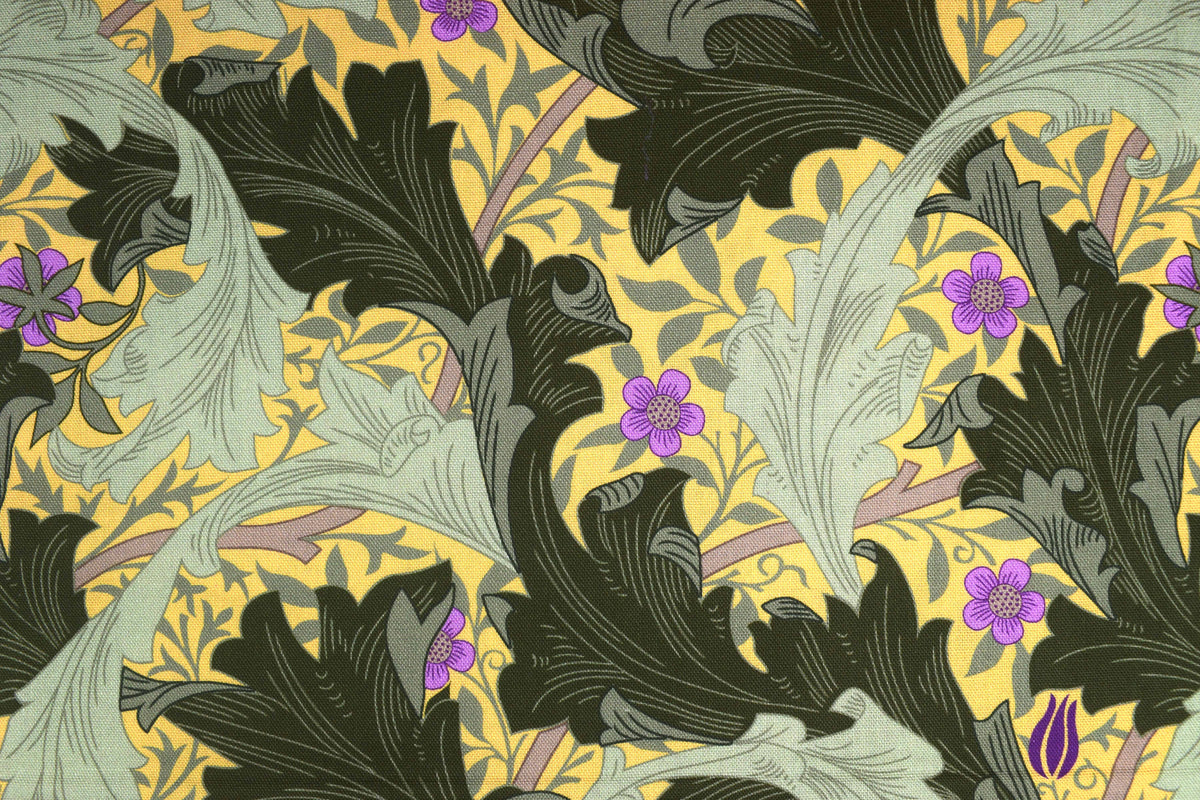 William Morris Granville cotton Quilting Fabric – Olive Orchard  - Price by the Half Metre