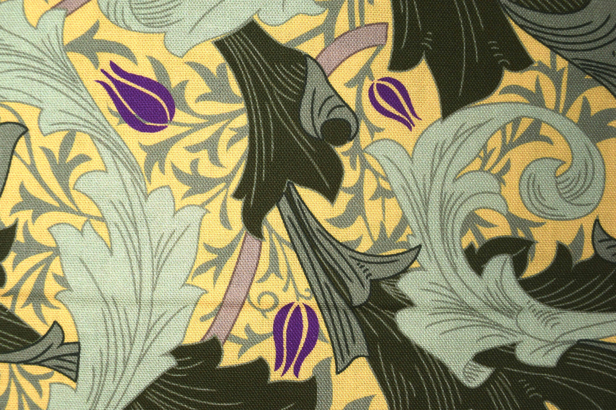 William Morris Granville cotton Quilting Fabric – Olive Orchard  - Price by the Half Metre