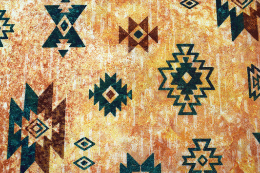 Navajo Motif Fabric, Sedona Spirit Quilt Cotton - Price by Half Metre