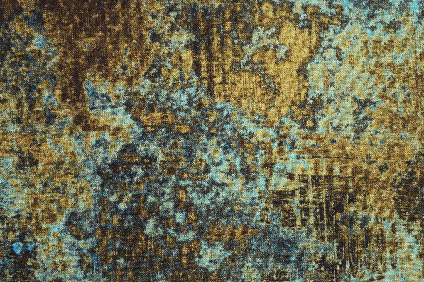 Blue and Gold abstract Quilting Fabric -  Price by the Half Metre - The Quilt Sanctuary