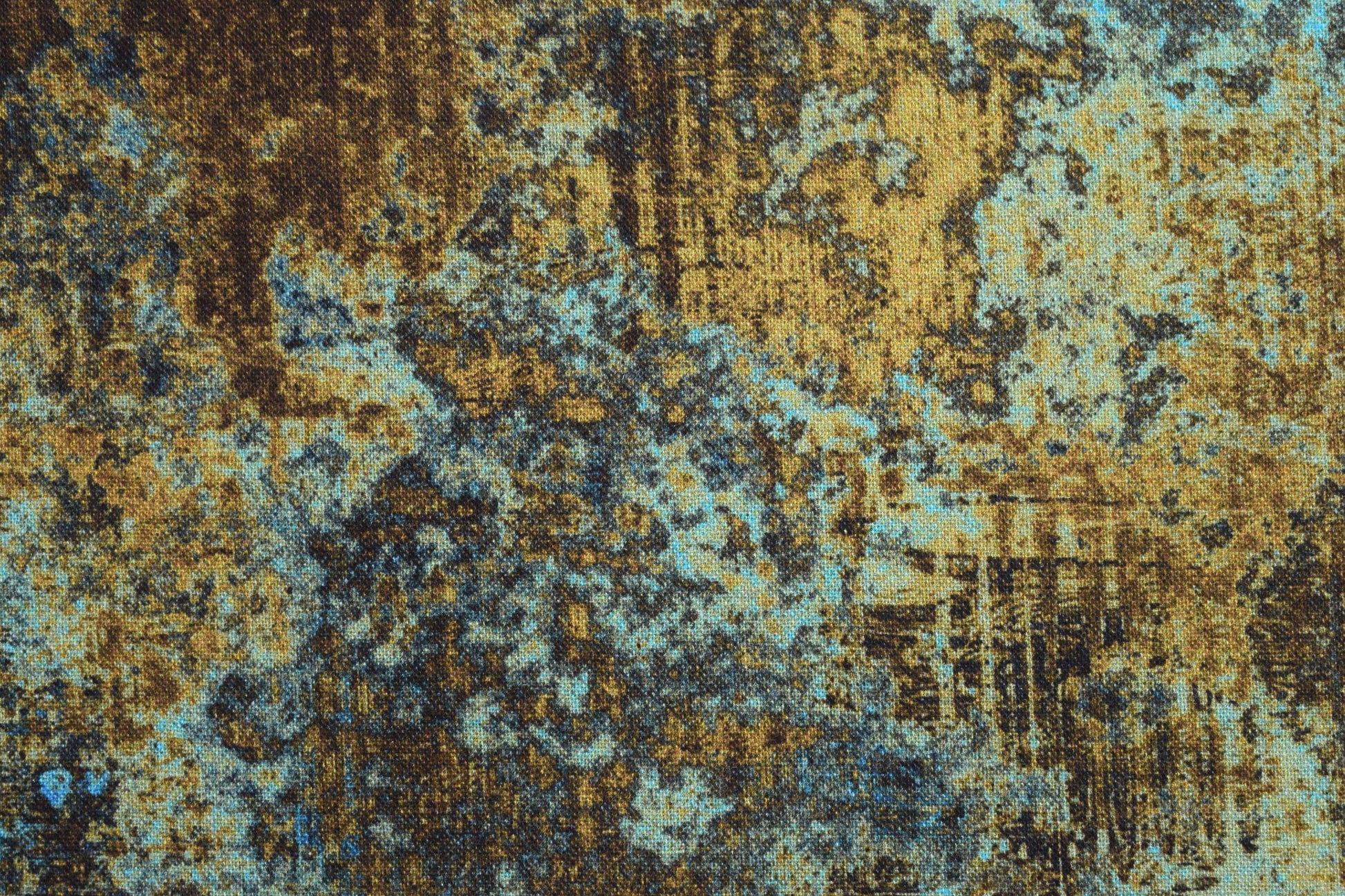 Blue and Gold abstract Quilting Fabric -  Price by the Half Metre - The Quilt Sanctuary