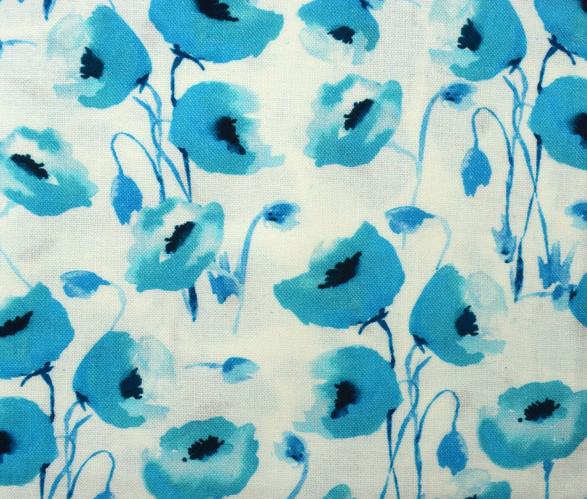 Vivid Water colour fat Quarter Bundle,  pastel cotton fabric, Wildflower prints - The Quilt Sanctuary