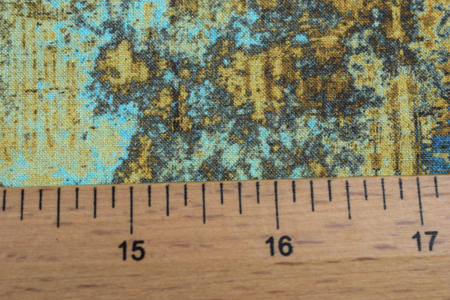 Blue and Gold abstract Quilting Fabric -  Price by the Half Metre - The Quilt Sanctuary