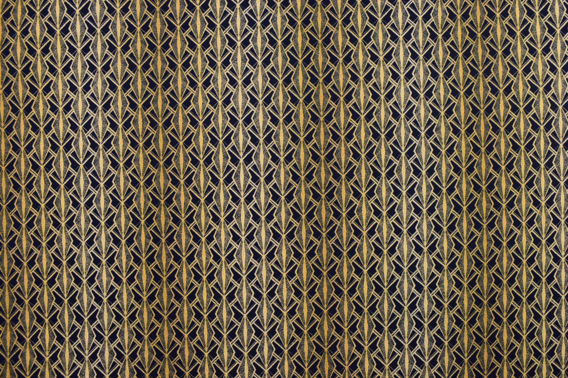 Art Deco Gold Diamond Geometric Quilting Fabric -  Price by the Half Metre - The Quilt Sanctuary