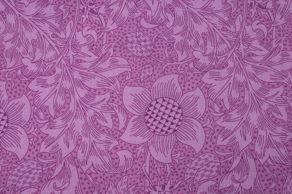 William Morris Fritillary cotton Quilting Fabric – Olive Orchard  - Price by the Half Metre
