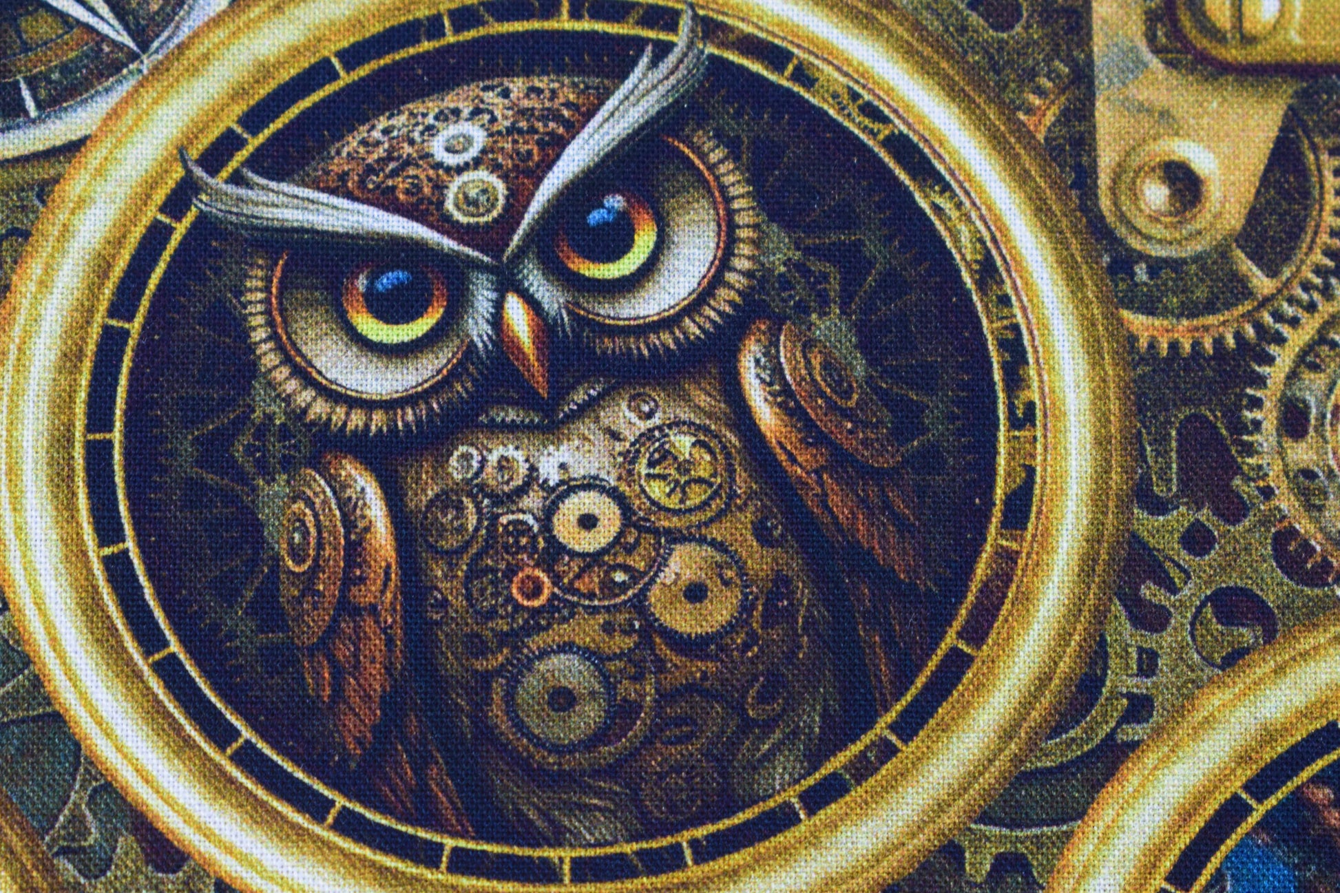 Steampunk Safari Animals Porthole Cotton Quilting Fabric -  Price by the Half Metre - The Quilt Sanctuary