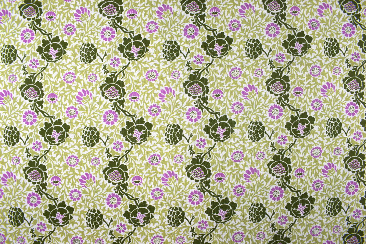 William Morris Grafton cotton Quilting Fabric – Olive Orchard  - Price by the Half Metre