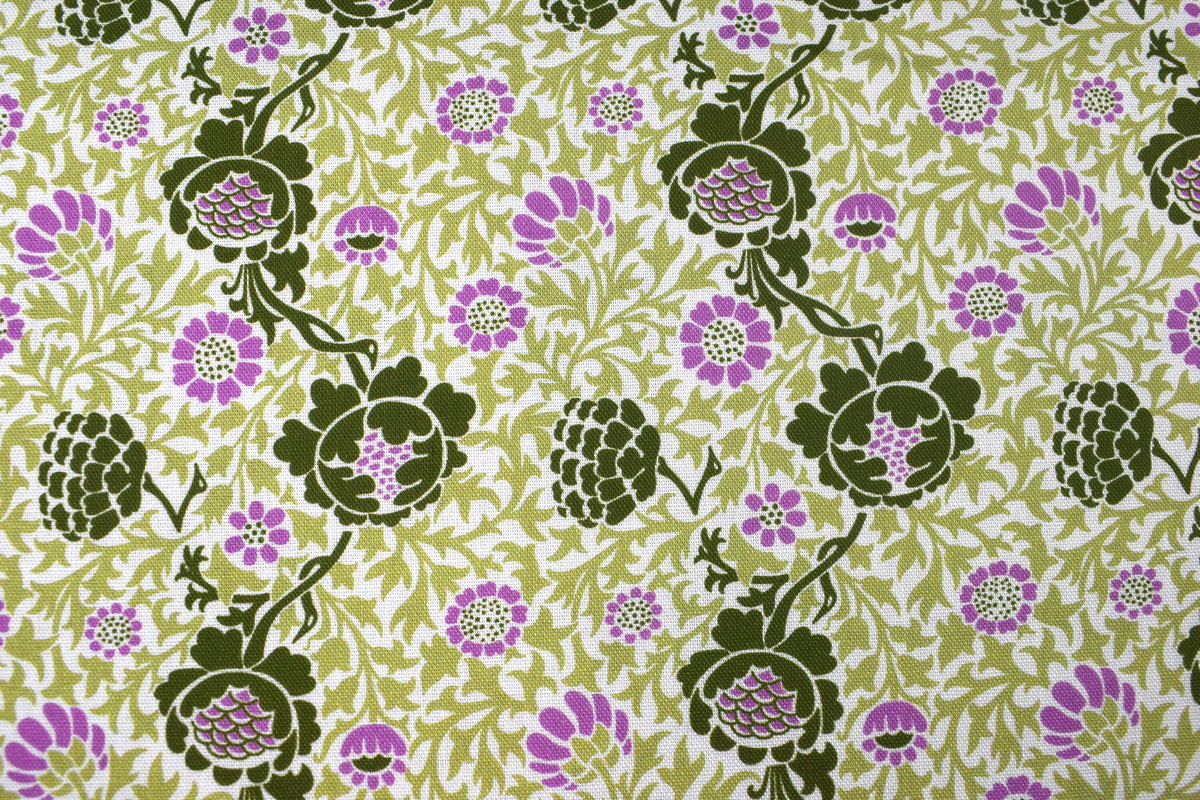 William Morris Grafton cotton Quilting Fabric – Olive Orchard  - Price by the Half Metre