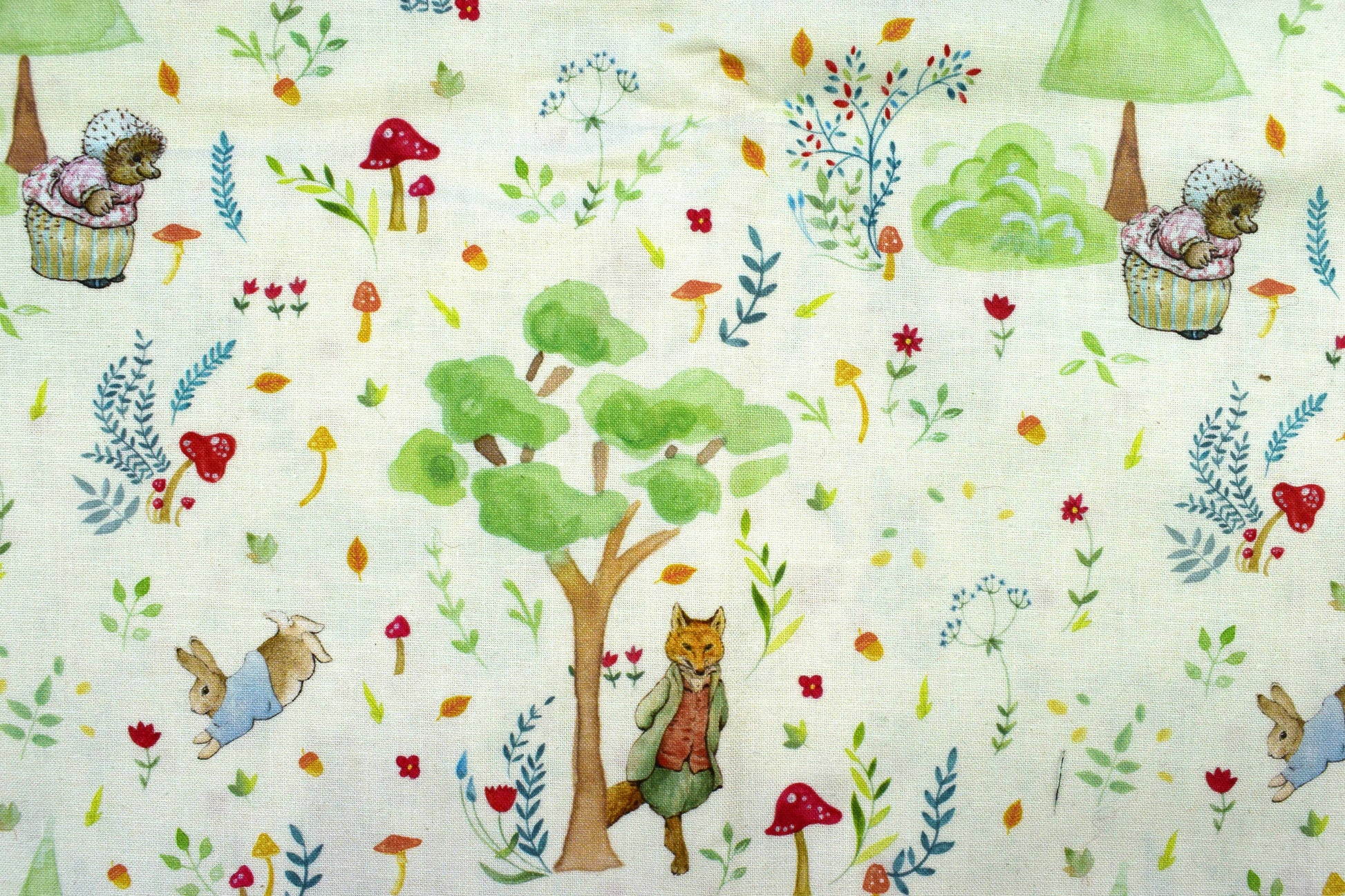 Peter Rabbit Woodland Cotton Fabric for Quilting - 1.5 Metre Piece - The Quilt Sanctuary