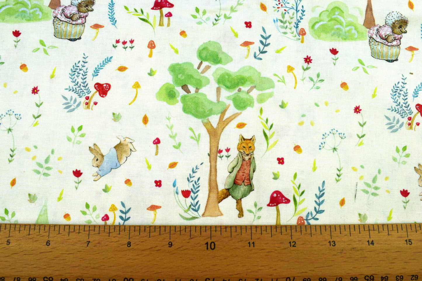 Peter Rabbit Woodland Cotton Fabric for Quilting - 1.5 Metre Piece - The Quilt Sanctuary