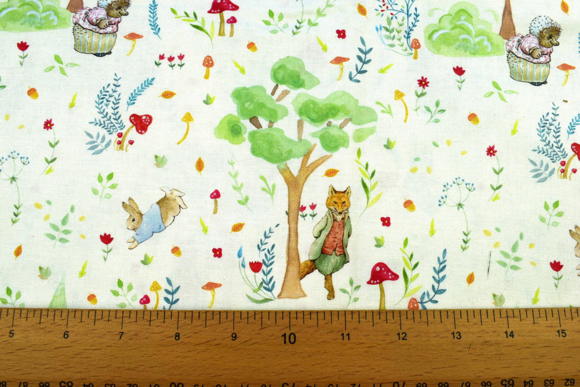 Peter Rabbit Woodland Cotton Fabric for Quilting - 1.5 Metre Piece - The Quilt Sanctuary