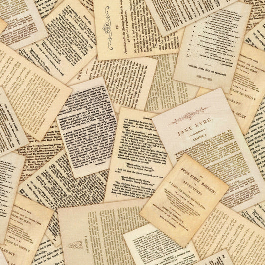 Script Extra wide backing fabric,  letter fabric, cotton quilting fabric, price per half metre - The Quilt Sanctuary