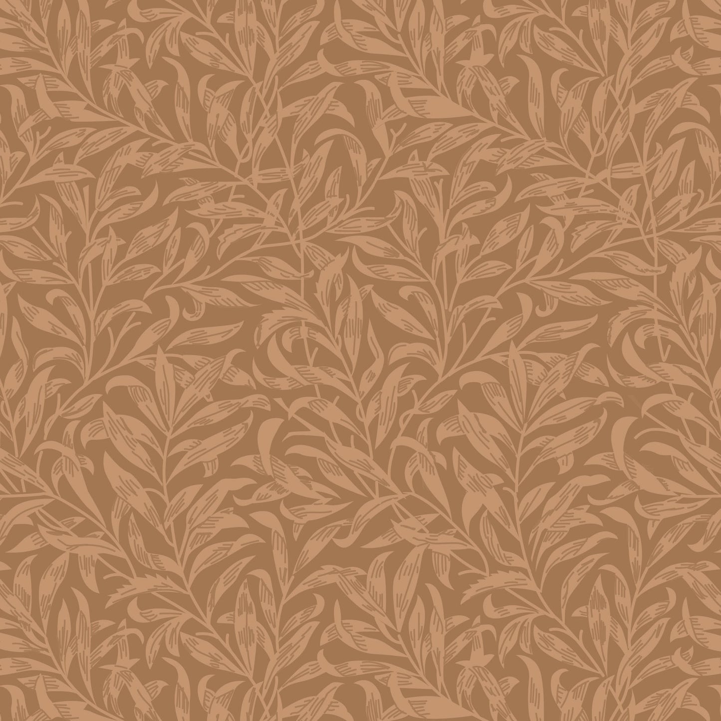 William Morris Willow bough, Light Brown Quilting fabric, cotton fabric -  Price by the Half Metre - The Quilt Sanctuary